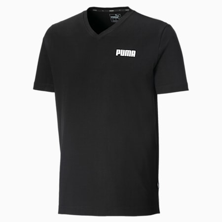 Camiseta para hombre Elevated Essentials V-Neck, Cotton Black, small