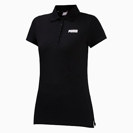Essentials Women's Piqué Polo, Cotton Black, small-IND