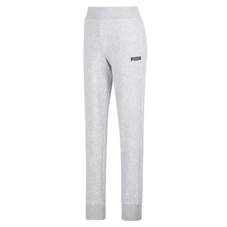 Essentials French Terry Closed Women's Sweatpants, Light Gray Heather, small-SEA