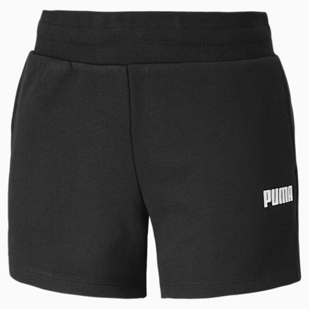 Essentials Knitted Women's Sweat Shorts, Cotton Black, small