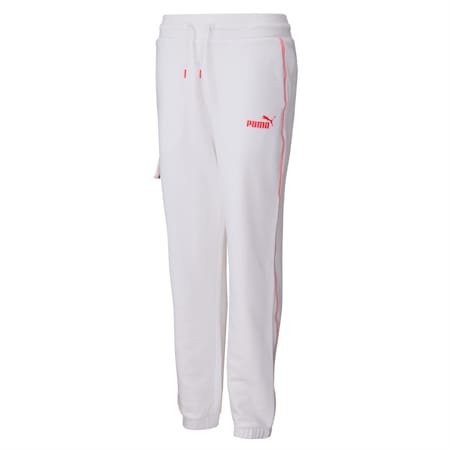 Power Women's Cargo Sweatpants, Puma White, small-SEA