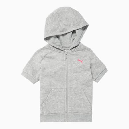 grey short sleeve hoodie