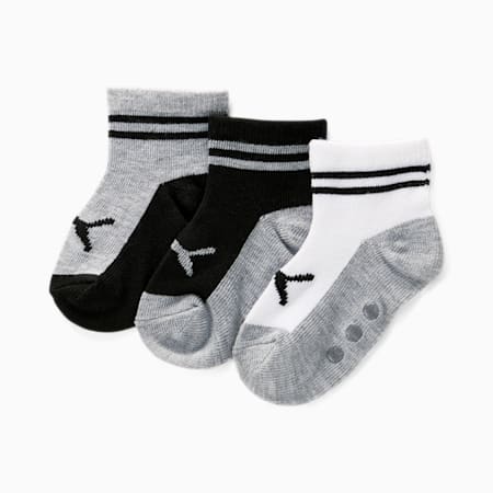 PUMA Kids' Socks [6 Pack], WHITE / GREY, small