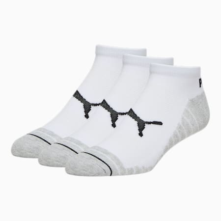 Men's Select Terry Low Cut Socks (3 Pack), WHITE / BLACK, small