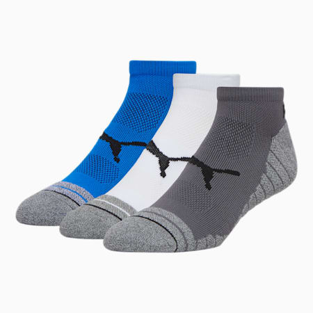 Men's Select Terry Low Cut Socks (3 Pack), BLUE, small