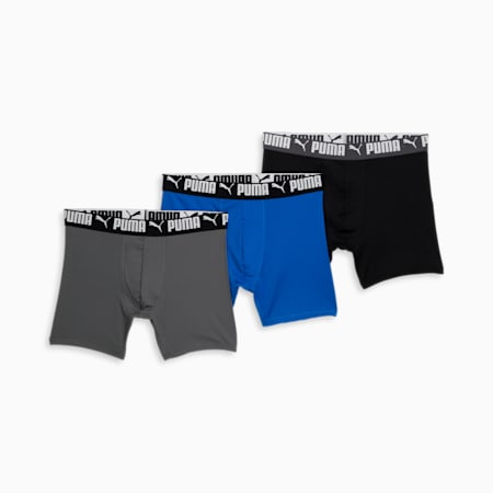 Men's Athletic Boxer Briefs (3 Pack), BRIGHT BLUE, small