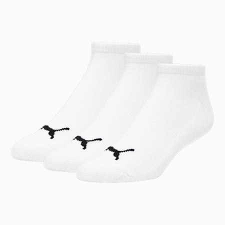 Men's Half-Terry Low Cut Socks (3 Pack), WHITE TRADITIONAL, small