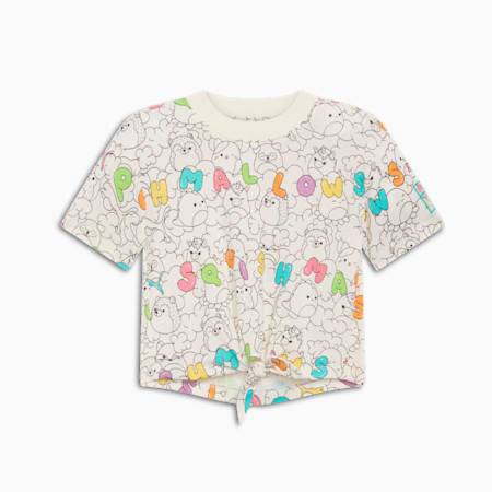 PUMA x SQUISHMALLOWS Toddlers' AOP Tee, WARM WHITE, small