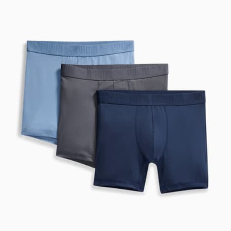 Men's Ultra Soft Boxer Briefs (3 Pack), BLUE, small