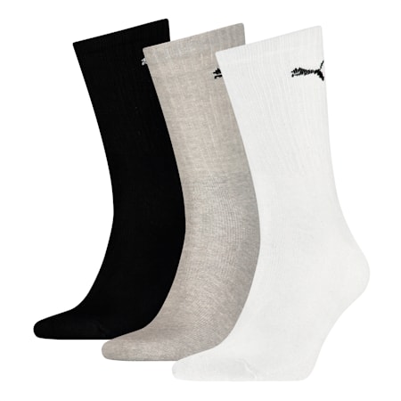 Medias deportivas, pack de 3 pares, white-grey-black, small-PER