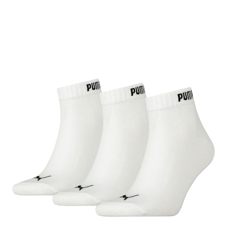 Quarter Unisex Socks - 3 Pack, white, small-NZL