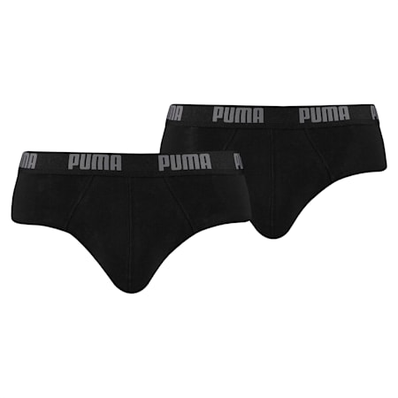 PUMA Basic Men's Briefs 2 Pack, black / black, small