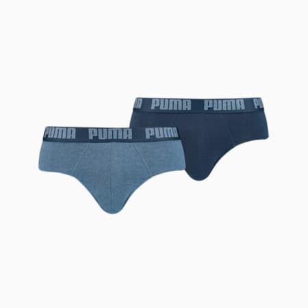 PUMA Basic Men's Briefs 2 Pack, denim, small