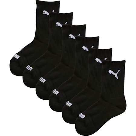 Boys’ Crew Socks (3 Pairs), black, small