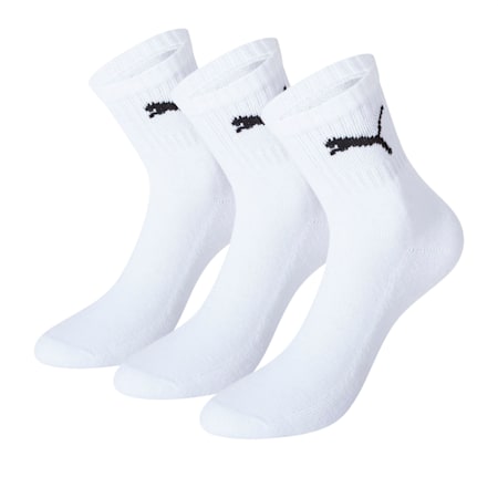 Lot de 3 paires de chaussettes courtes unisexes PUMA, white, small