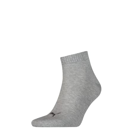 Basic Trainers Quarter Socks 1 Pack, mid grey melange / black, small-SEA