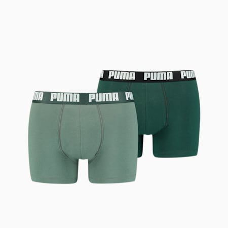 PUMA Basic Men's Boxers 2 pack, green combo, small-GBR