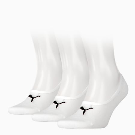 PUMA Unisex Footie 3 Pack, white, small-AUS