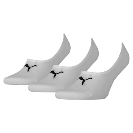 PUMA Unisex Footie 3 Pack, white, small