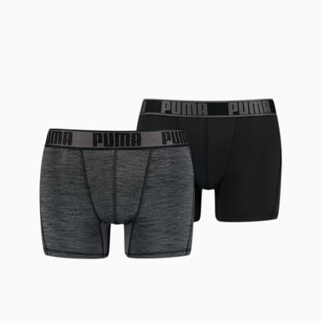 Active Grizzly Melange Men's Boxers 2 pack, black, small-GBR