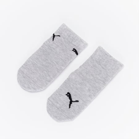 Baby Anti-Slip Crew Socks 2 Pack, grey melange, small-SEA