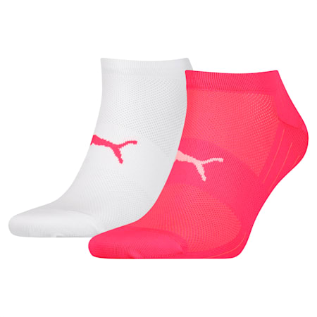 Performance Train Light Unisex Sneaker Socks Two-Pack, pink / white, small