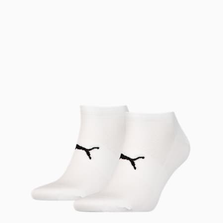 Performance Train Light Unisex Sneaker Socks Two-Pack, white / black, small-GBR