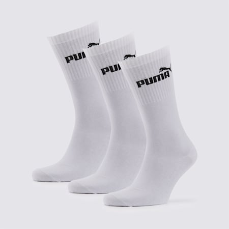 PUMA Unisex Sports Socks 3P, white, small-SEA