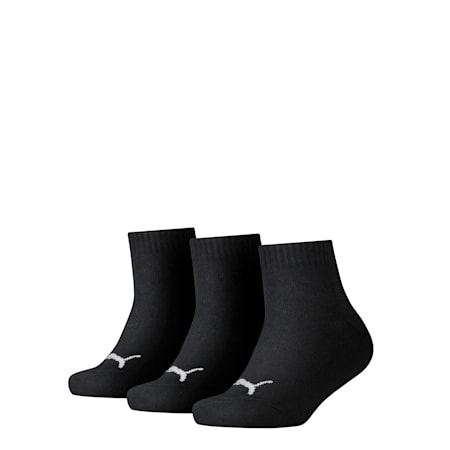 Quarter Socks 3 Pack - Youth 8-16 years, black, small-AUS