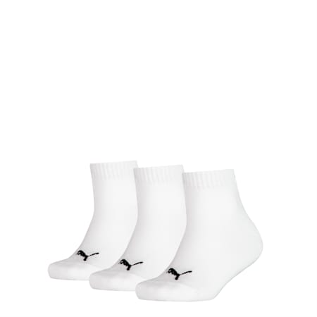 Medias Quarter para niños, pack de 3 pares, white, small-PER