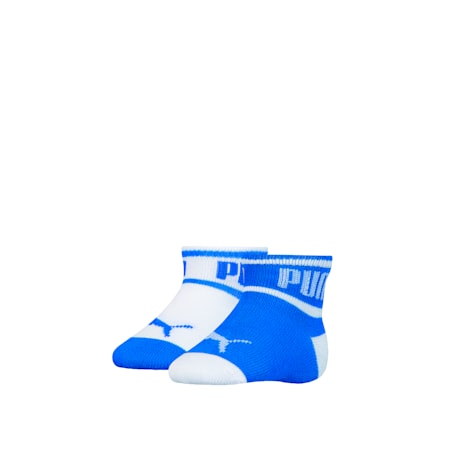PUMA Babies' Wording Socks (2 Pack), white / blue, small-SEA
