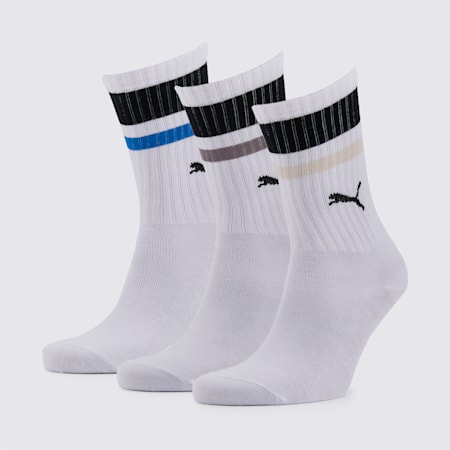 PUMA Unisex Socks 3P, white, small-SEA