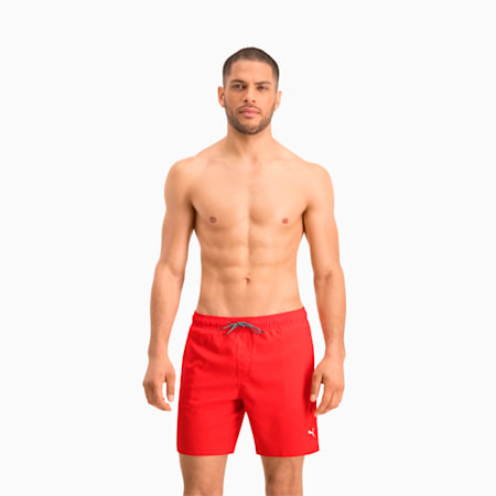 PUMA Swim Halflange Zwembroek voor Heren, red, small