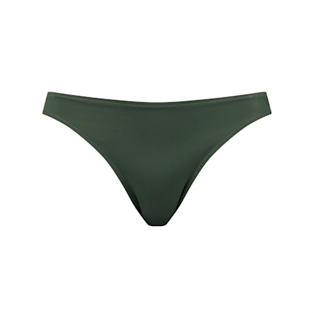 PUMA Swim Women's Classic Bikini Bottom, thyme, small