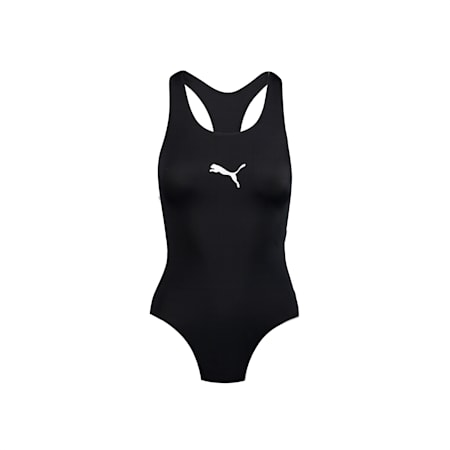 Bañador para mujer PUMA Swim Racerback, black, small