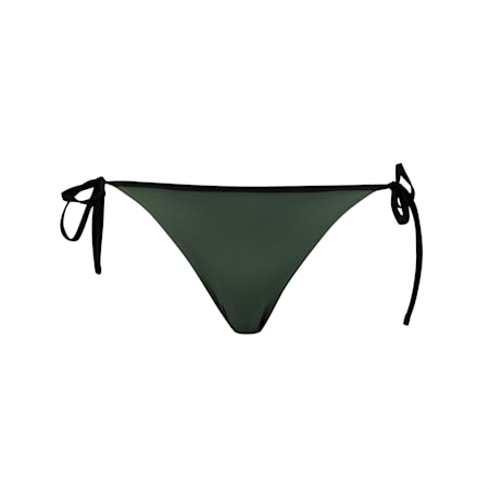 Slip bikini PUMA Swim con allacciatura laterale Donna, thyme, small