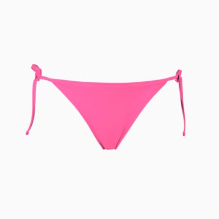 Dolna część bikini PUMA Swim wiązana z boku, fluo pink, small