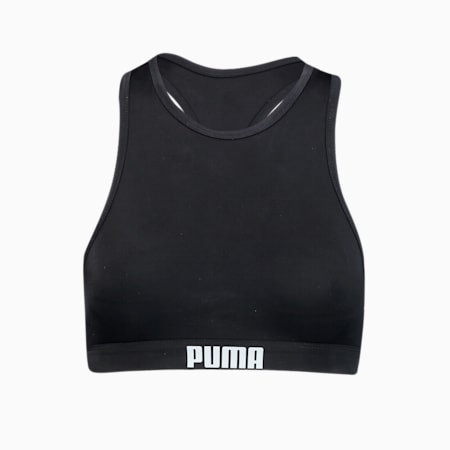 PUMA Swim Damen-Racerbak-Top, black, small