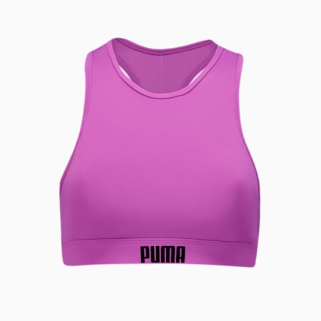 Top con espalda olímpica PUMA Swim para mujer, purple, small