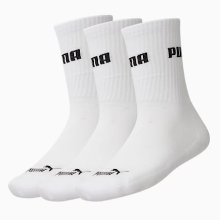 PUMA Unisex Socks 3 Pack, white, small-AUS