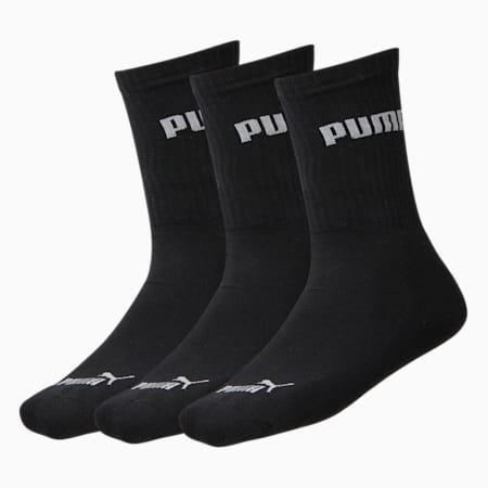PUMA Unisex Socks 3 Pack, black, small-AUS