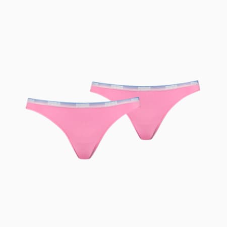 PUMA Women's Bikini Underwear 2 pack, Pink Icing, small-AUS