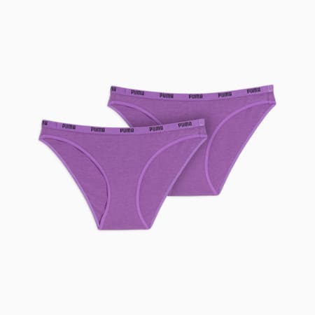 Braguita de bikini PUMA para mujer, pack de 2, purple, small