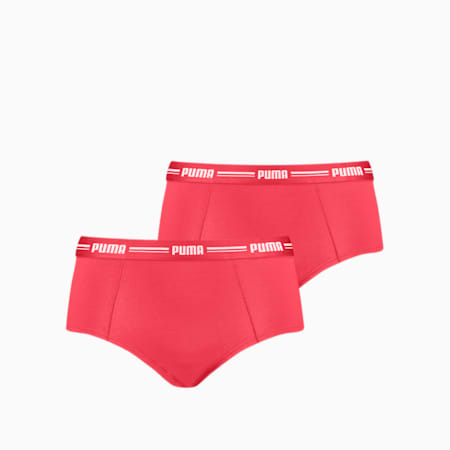 Lot de 2 mini-shorts pour femme PUMA, hibiscus, small