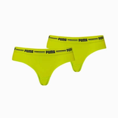 PUMA Damen Brazilian-Slip 2er-Pack, lime green, small