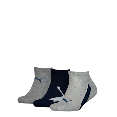 PUMA Kids Sneaker Socks 3P, light grey melange, small-SEA