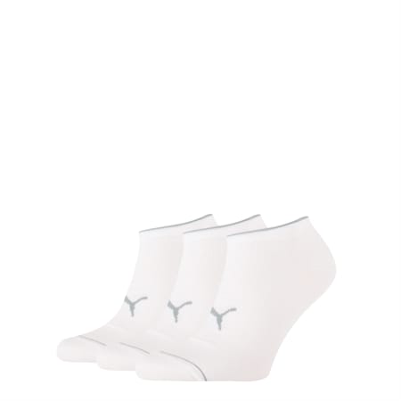 PUMA Unisex Sneaker Socks 3P, white, small-SEA