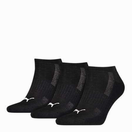 PUMA Unisex Cushioned Sneaker Trainer Socks 3 Pack, black, small