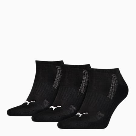 Unisex Cushioned Sneaker Socks 3 pack, black, small-AUS