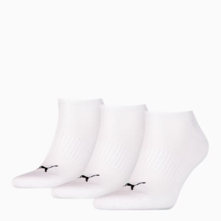 Unisex Cushioned Sneaker Socks 3 Pack, white, small-AUS